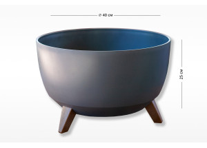 Миска на ножках Рома антрацит, диаметр 40, высота 25