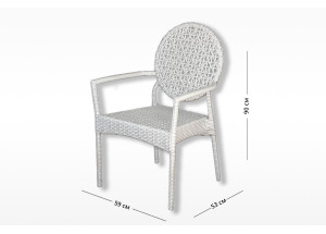 Стул из экоротанга "Парус" белый