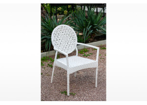 Стул из экоротанга "Парус" белый