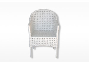 Кресло из экоротанга "Парус" белое