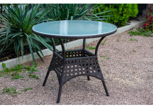 Стол из экоротанга "Парус" чёрный