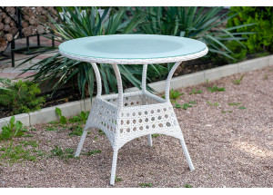 Стол из экоротанга "Парус" белый