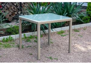 Стол из экоротанга "Танго" бежевый