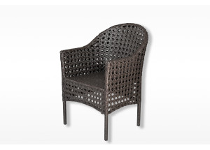 Кресло из экоротанга "Парус" чёрное