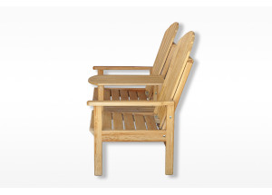 Шезлонг двойной "Паво" выбеленное дерево